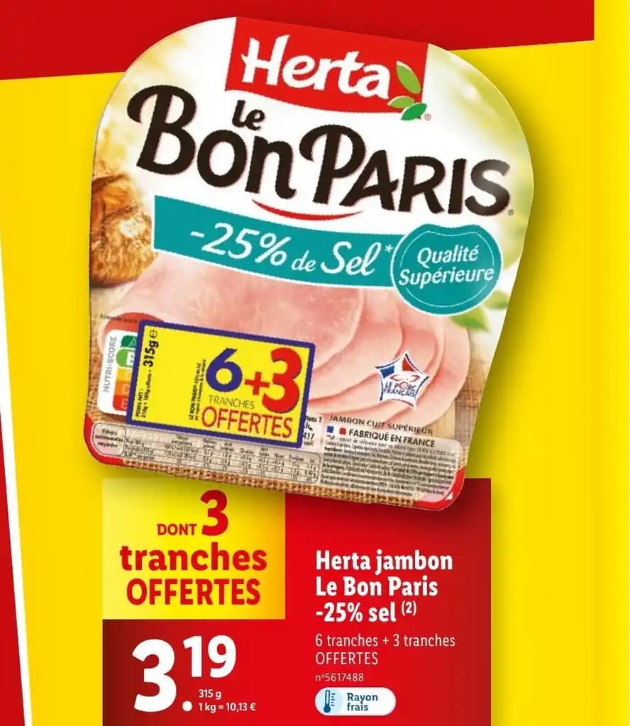 Herta jambon Le Bon Paris -25% sel (2)