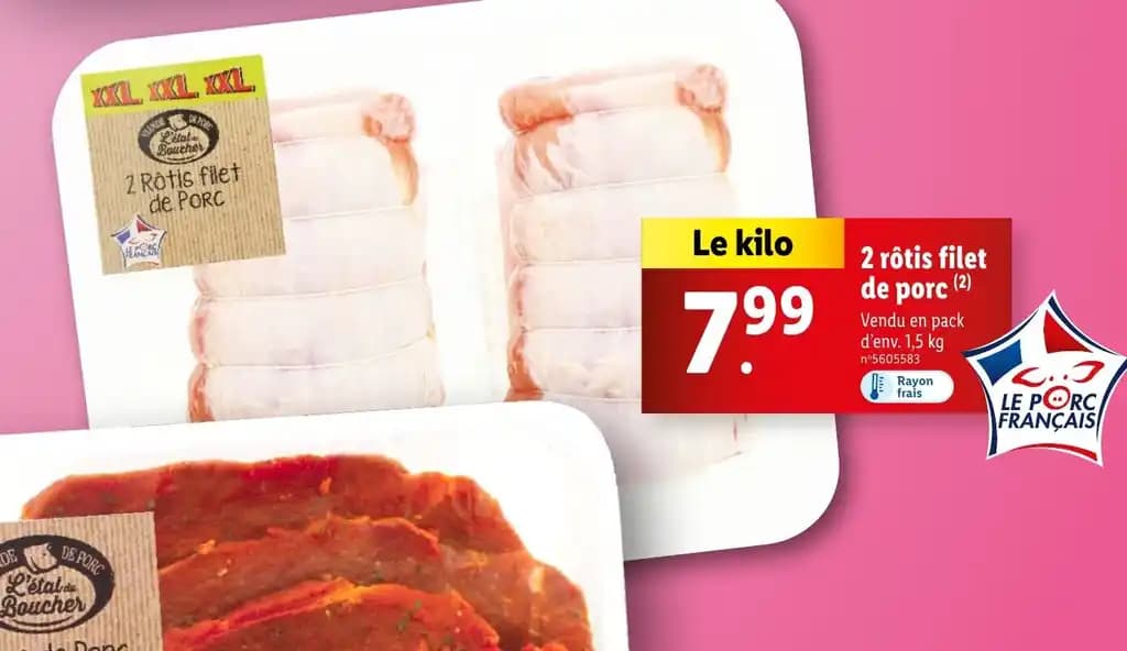 2 Rôtis fllet de porc