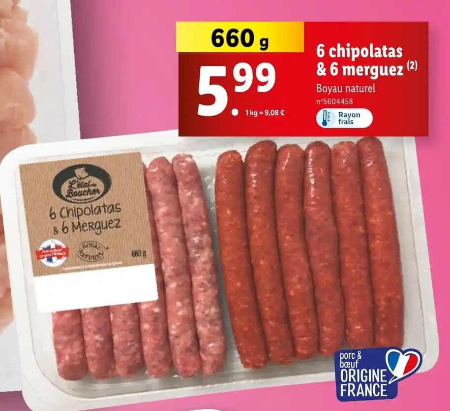 6 Chipolatas & 6 Merguez