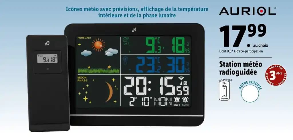 Promotion Exclusives de Station météo radioguidée : Découvrez l'Offre incontournable