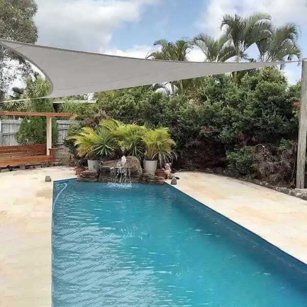 Voile d'ombrage 4 x 4 x 4 m imperméable 220g/m² Haute densité - Tissu déperlant - Taupe cendré