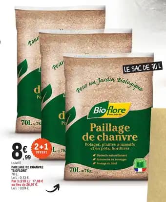 PAILLAGE DE CHANVRE "BIOFLORE"