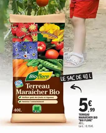 TERREAU MARAÎCHER BIO "BIO FLORE" 40 L