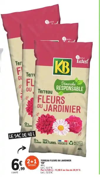 TERREAU FLEURS DU JARDINIER "KB"