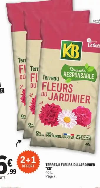 TERREAU FLEURS DU JARDINIER "KB" 40 L. Page 7.