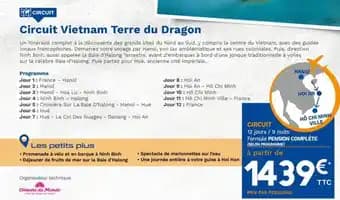 Circuit vietnam terre du dragon