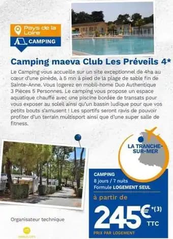 Camping maeva club les préveils 4