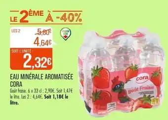 CORA EAU MINÉRALE AROMATISÉE