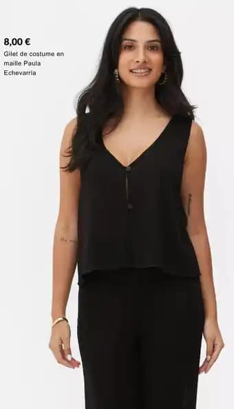 Gilet de costume en maille Paula Echevarría