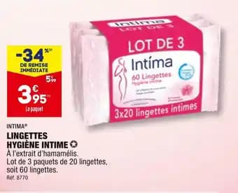 INTIMA LINGETTES HYGIÈNE INTIME