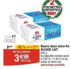 Alsace lait - beurre doux extra-fin