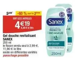 Sanex - gel douche revitalisant
