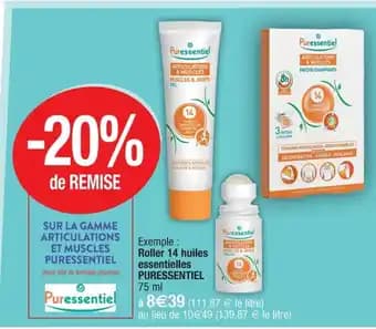 Roller 14 huiles essentielles PURESSENTIEL