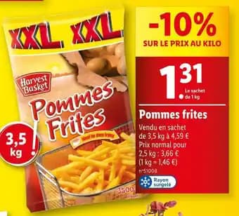 Harvest Basket Pommes frites