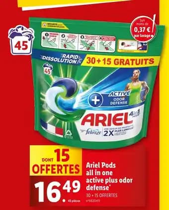 Ariel Ariel Pods all in one active plus odor defense