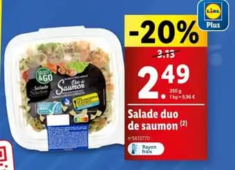 Salade duo de saumon