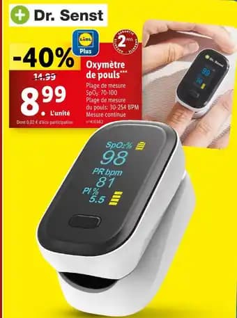 Dr.Senst Oxymètre de pouls