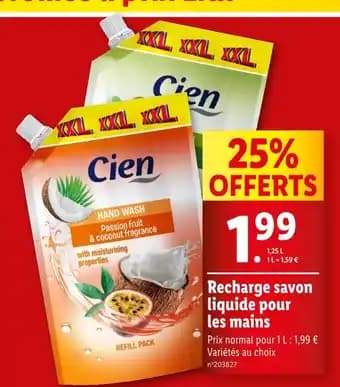 Cien Recharge savon liquide pour les mains