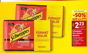 Schweppes Schweppes Zéro saveurs agrumes
