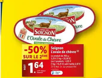 Soignon L’ovale de chèvre