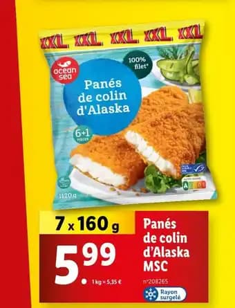 ocean sea Panés de colin d’Alaska MSC