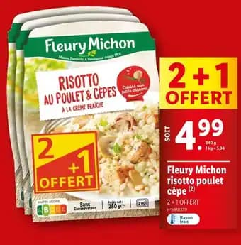 Fleury Michon Risotto poulet cèpe