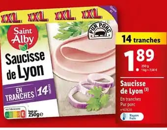 Saint Alby Saucisse de Lyon