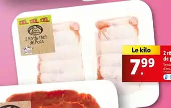 L'ÉTAL DU BOUCHER 2 rôtis filet de porc