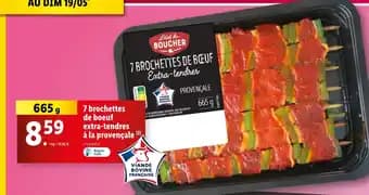 L'étal du Boucher 7 brochettes de boeuf extra-tendres à la provençale