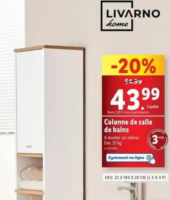 Livarno - colonne de salle de bains