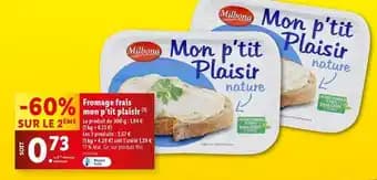 Milbona - fromage frais mon p'tit plaisir