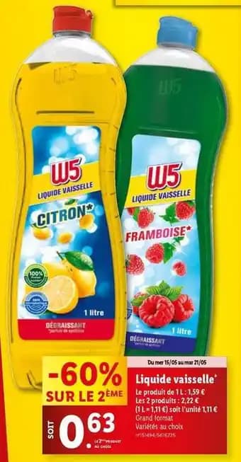 W5 - liquide vaisselle