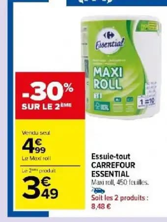 Essuie-tout CARREFOUR ESSENTIAL