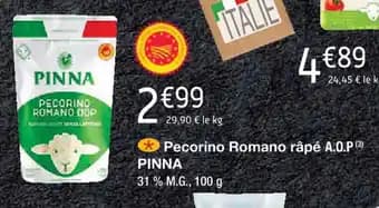 Promotion Exclusives de Pecorino romano râpé : Découvrez l'Offre incontournable