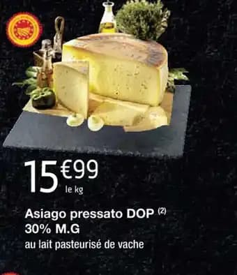 Asiago pressato DOP (2) 30% M.G