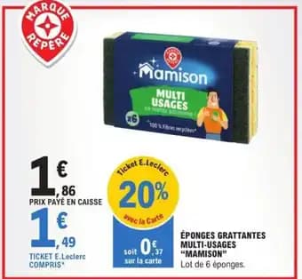 ÉPONGES GRATTANTES MULTI-USAGES "MAMISON"