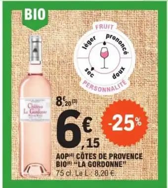 AOP CÔTES DE PROVENCE BIO®) “LA GORDONNE”