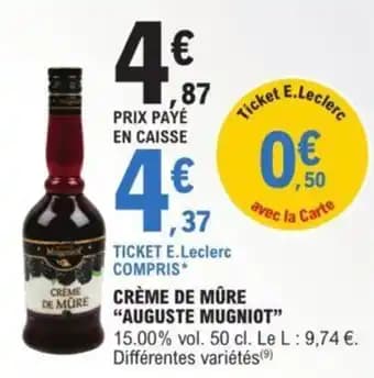 CRÈME DE MÛRE "AUGUSTE MUGNIOT”