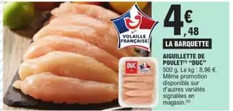 AIGUILLETTE DE POULET(¹) "DUC"