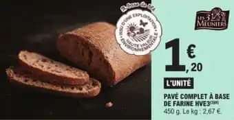 PAVÉ COMPLET À BASE DE FARINE HVE3(3)(6)