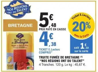 TRUITE FUMÉE DE BRETAGNE (1) "NOS RÉGIONS ONT DU TALENT"