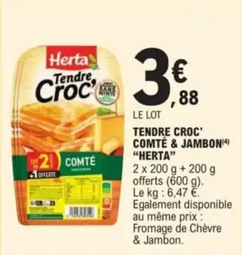 Promotion Exclusives de Tendre croc'comté : Découvrez l'Offre incontournable