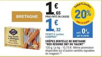 CRÊPES DENTELLE DE BRETAGNE “NOS RÉGIONS ONT DU TALENT”