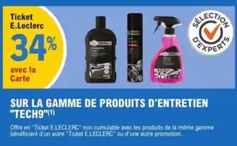 SUR LA GAMME DE PRODUITS D'ENTRETIEN "TECH9"(1)