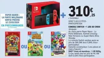 CONSOLE SWITCH +1 JEU AU CHOIX