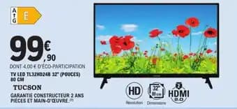 TV LED TL32HD24B 32" (POUCES) 80 CM