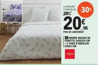 7 PARURE HOUSSE DE COUETTE 240X220 CM + 2 TAIES D'OREILLER 63X63 CM