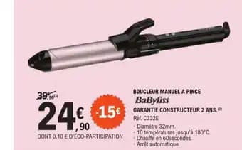 BOUCLEUR MANUEL A PINCE