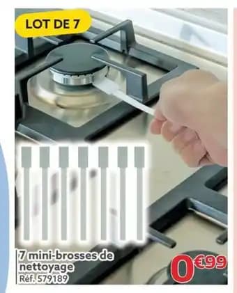 7 mini-brosses de nettoyage