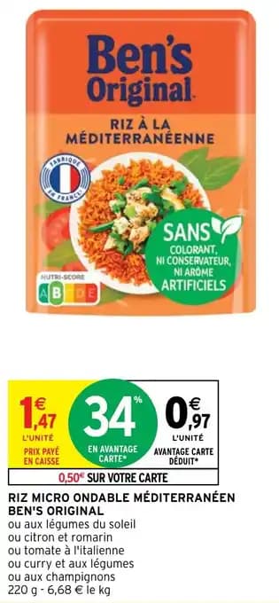 RIZ À LA MÉDITERRANÉENNE BEN'S ORIGINAL